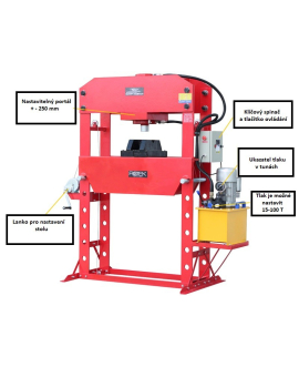 Dílenský lis elektrohydraulický WZWP-100EVx4